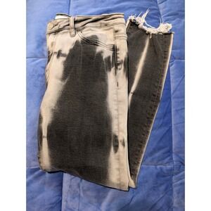 Vervet Womens Jeans Tie Dye Distressed Raw‎ Hem Skinny Leg Size 30
